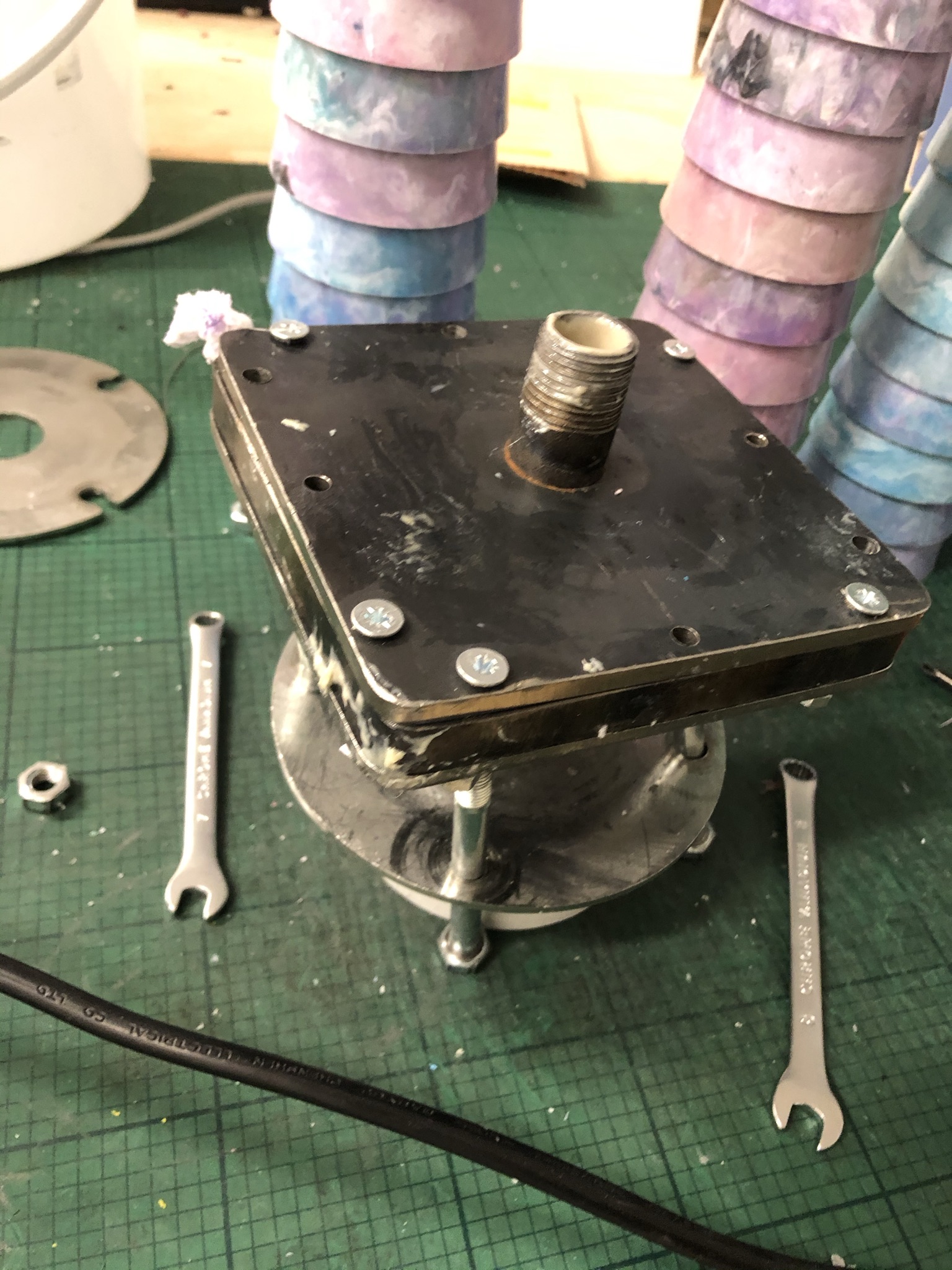 Custom mild steel injection mould — fabricated for CANTI plastic tiles