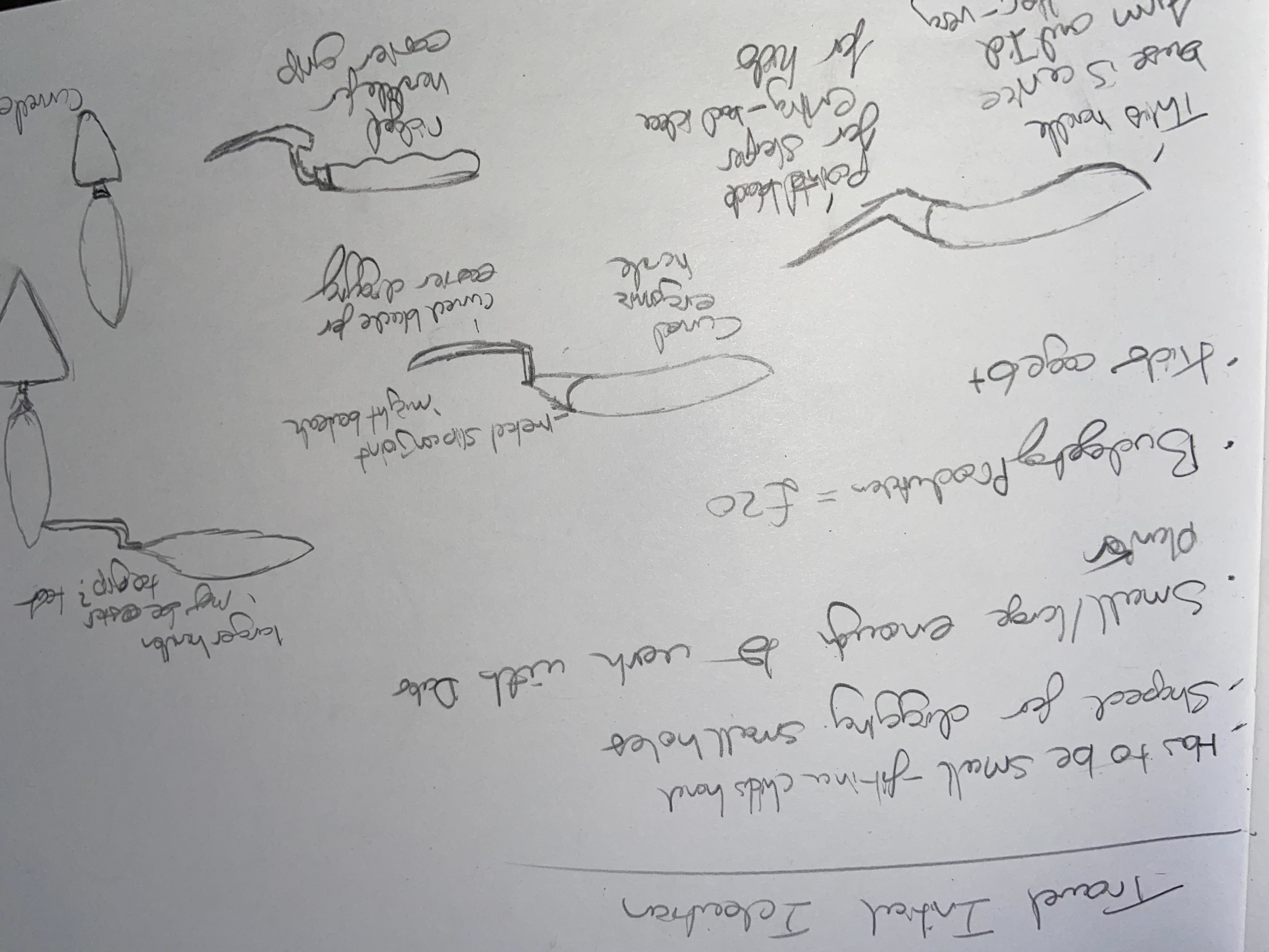 Origin Plastics — typology exploration sketches across product categories