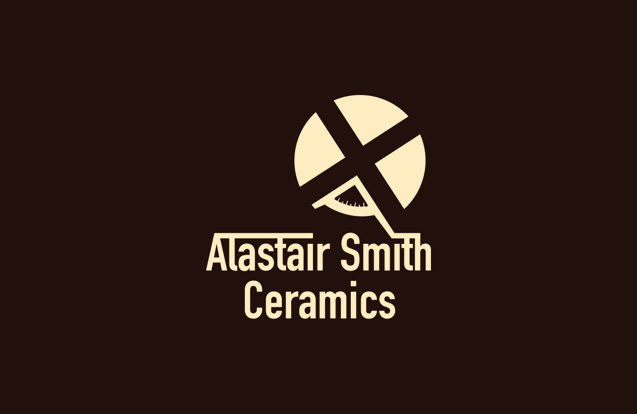 Alastair Smith Ceramics logo — dark version