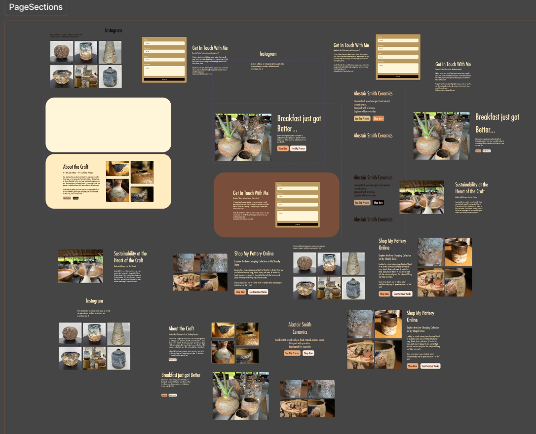 Page section blocks — composing layouts from system components
